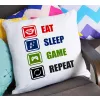 Poduszka dla gracza GAMER eat sleep GAME repeat